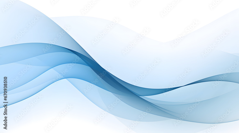 Obraz premium Blue and white business wave banner background. Generative AI.