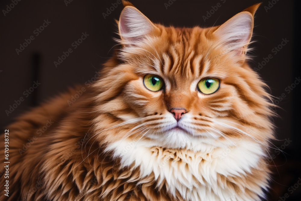 A beautiful cat. Feline Charm. The Enigmatic World of Cats. Generative AI