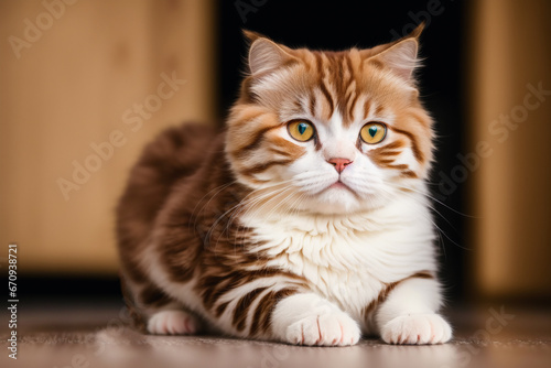 A beautiful cat. Feline Charm. The Enigmatic World of Cats. Generative AI © Pavlo