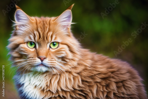 A beautiful cat. Feline Charm. The Enigmatic World of Cats. Generative AI © Pavlo