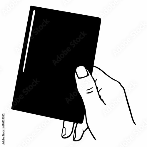 Hand holds an important document passport
