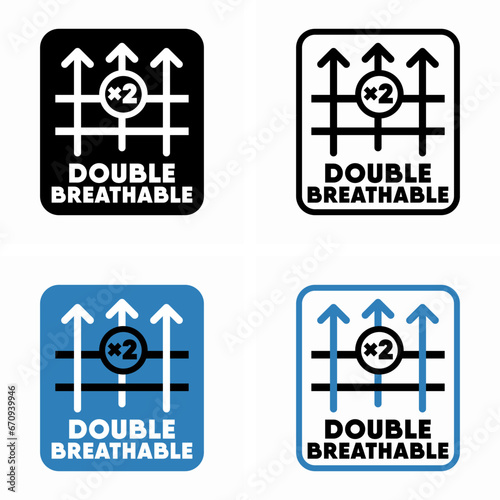 Double breathable vector information sign