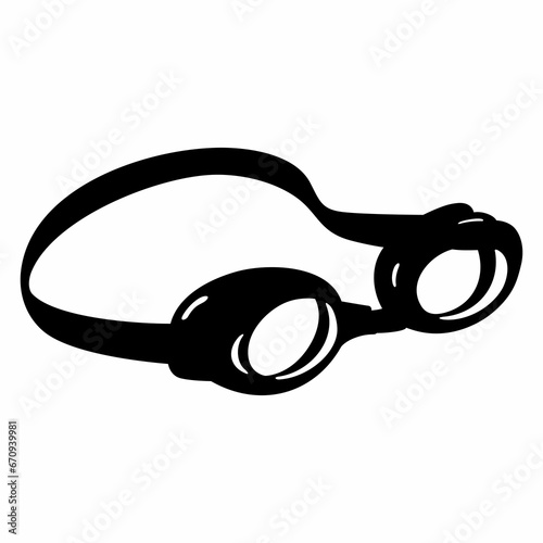Swimming goggles (safety glasses) vector illustration