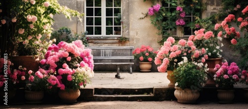 French garden flowers