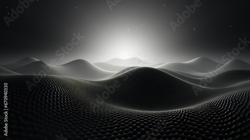 abstract background with dessert and moon in the night