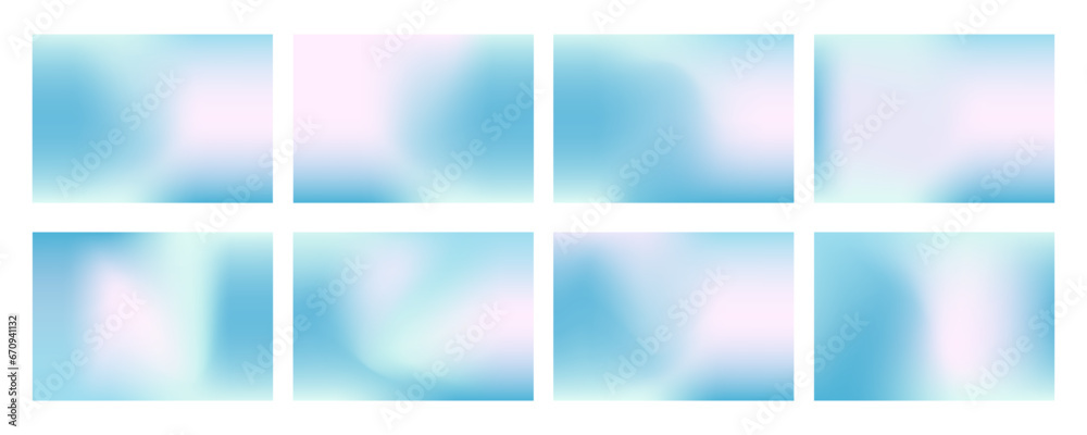 Winter colored gradient. Simple gradient background set