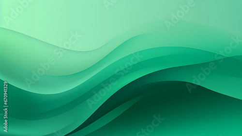 Modern green wave curve abstract presentation background. Vector illustration design for presentation, banner, cover, web, flyer, card, poster, wallpaper, texture, slide, magazine, and. Generative AI.