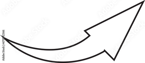 矢印＿アウトラインあり　塗りなし
