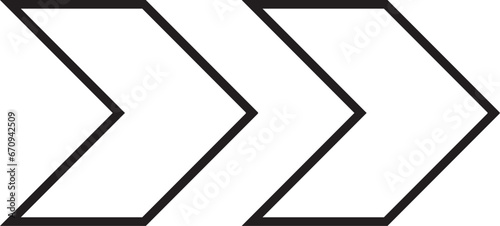 矢印＿アウトラインあり　塗りなし
