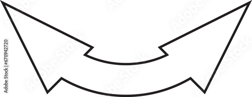 矢印＿アウトラインあり　塗りなし

