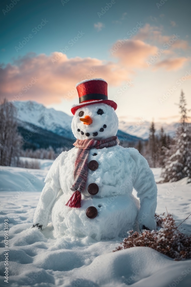 Obraz premium snowman of the snow