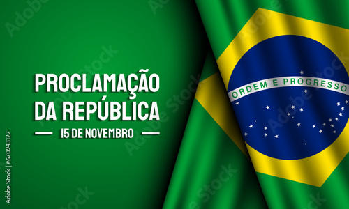Brazil Republic Day Background Design.