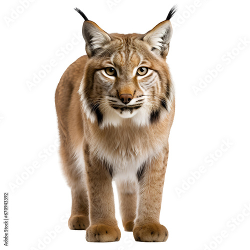 Eurasian lynx png. Lynx isolated png. Eurasian lynx looking into the camera. Big cat wildlife 