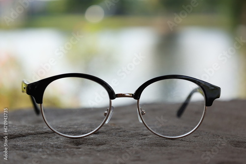 glasses on the table