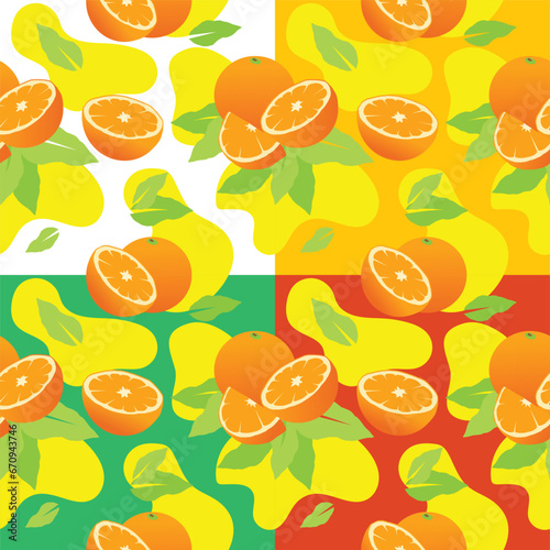 seamless pattern with fruits