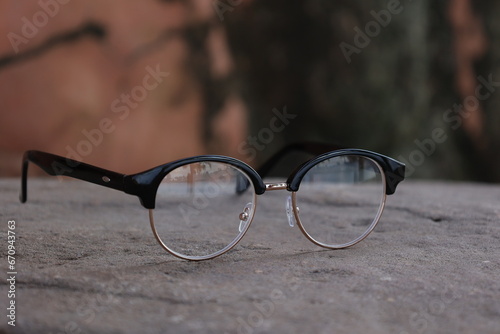glasses on table