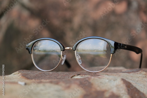 glasses on a stone 