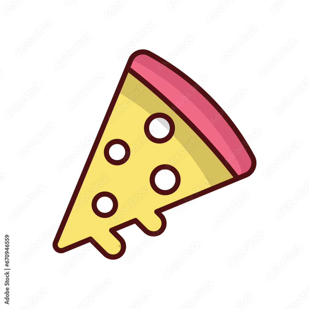 Pizza icon isolate white background vector stock illustration. Pizza icon isolate white background vector stock illustration.