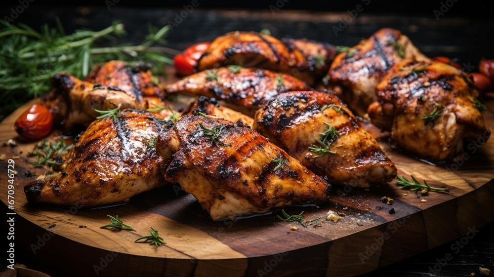 Sizzling Grilled Chicken on the BBQ Grill