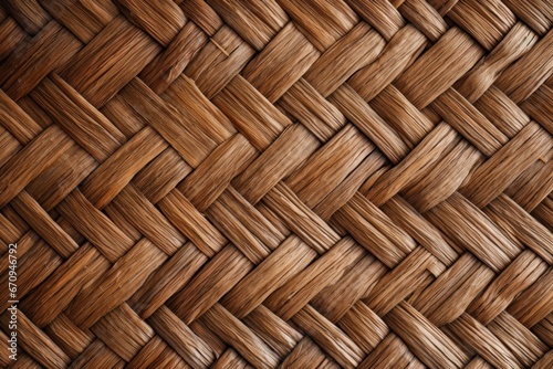 Woven Basket Texture. Intricate and textured pattern of a woven basket surface.