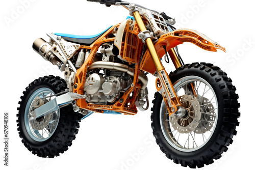 motorcycle suspension isolated on transparent background, Generative Ai
