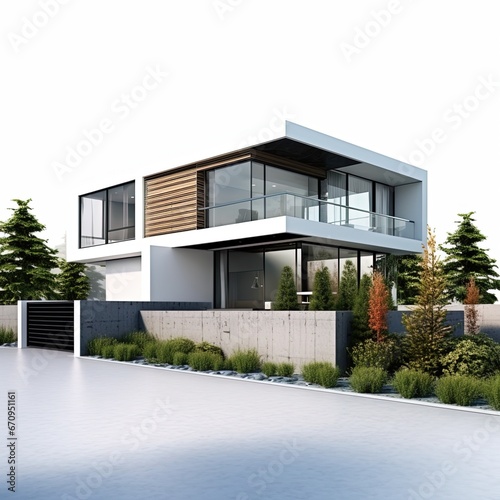 3d Modern Home Isolated On White Background