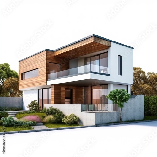 3d Modern Home Isolated On White Background © Gulnar