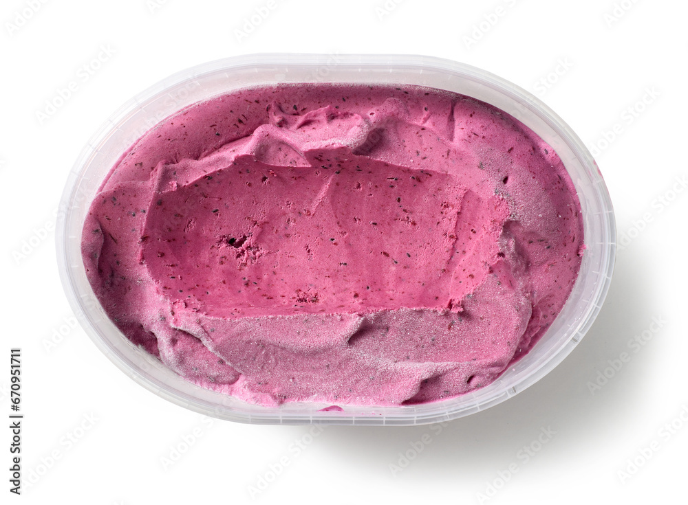 box of black currant ice cream box of black currant ice cream