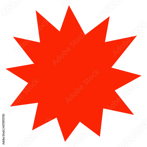 Stern Button rot mit Textfreiraum als Störer oder Hintergrund Vorlage