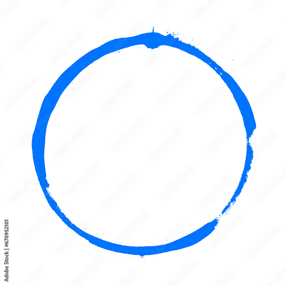 Gemalter Kreis mit blauer Farbe Gemalter Kreis mit blauer Farbe