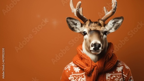 Reindeer in a christmas sweater © Karen