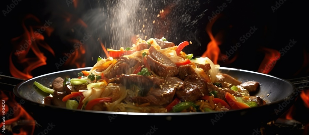 Chef is cooking home Bulgogi Chef is cooking home Bulgogi