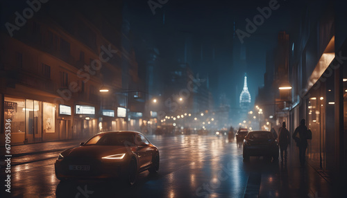 night traffic in the city © Azis