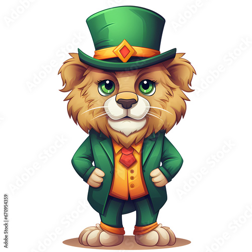 Wallpaper Mural Cute St Patrick Baby Lion Clipart Illustration Torontodigital.ca