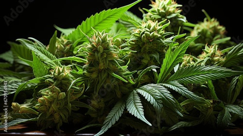 Dried cannabis buds of medical cannabis