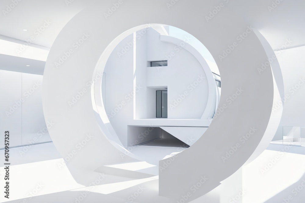 Fototapeta premium Bright tone abstract modern architecture