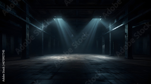 Dark background with volumetric light © toomi123