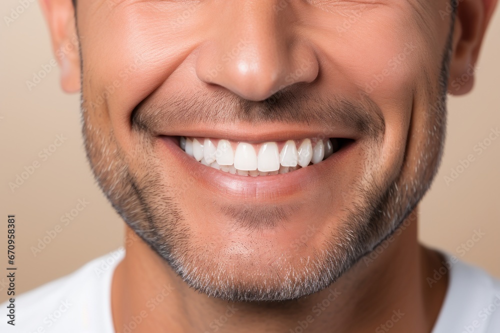Handsome Caucasian Man with a Perfect Smile and Well-Groomed Beard on a White Background Handsome Caucasian Man with a Perfect Smile and Well-Groomed Beard on a White Background