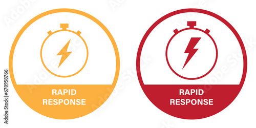 Rapid response timer with flash icon