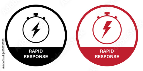 Rapid response timer with flash icon