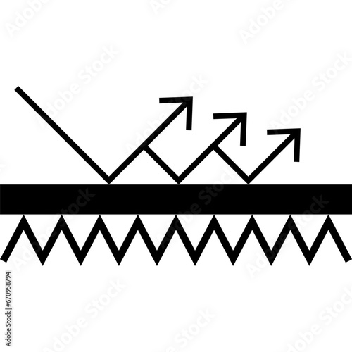 Abrasion resistant icon symbol simple design