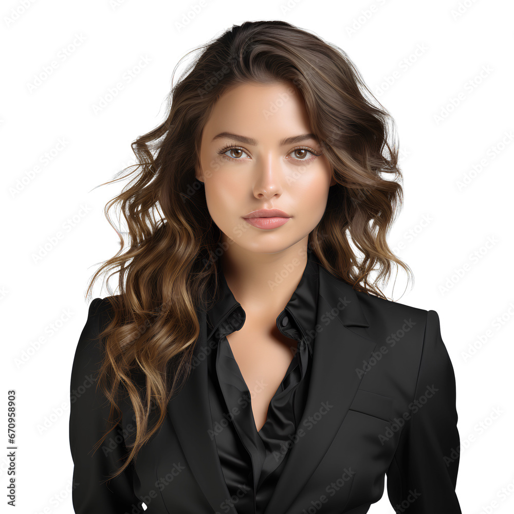 Businesswoman wearing a suit, isolated on transparent or white background, PNG, 300 DPI Businesswoman wearing a suit, isolated on transparent or white background, PNG, 300 DPI