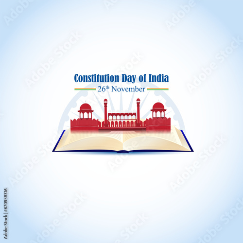 Vector illustration of Constitution Day of India social media feed template