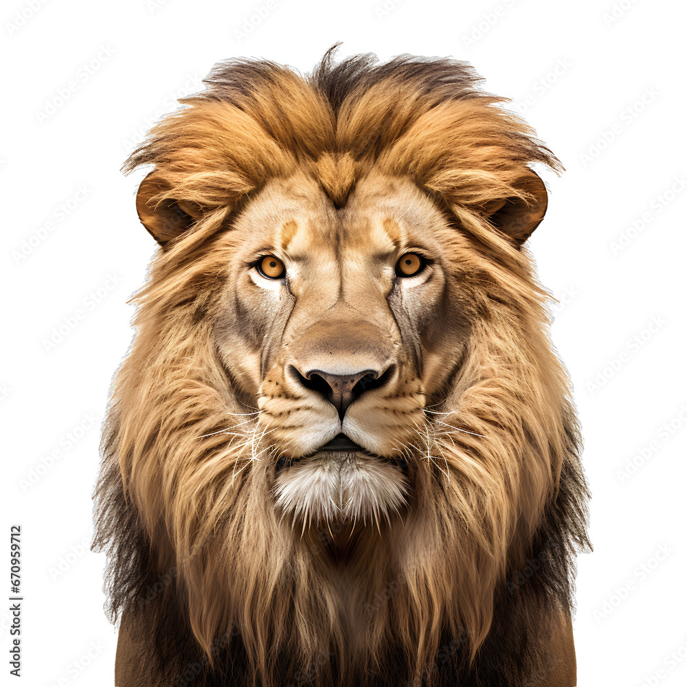 lion, isolated on transparent or white background, png