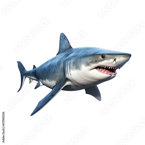 shark, isolated on transparent or white background, png © AnniePatt