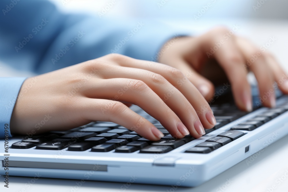 Efficient Laptop Typing in Well-Lit Office for Online Marketing and Remote Work Success Efficient Laptop Typing in Well-Lit Office for Online Marketing and Remote Work Success