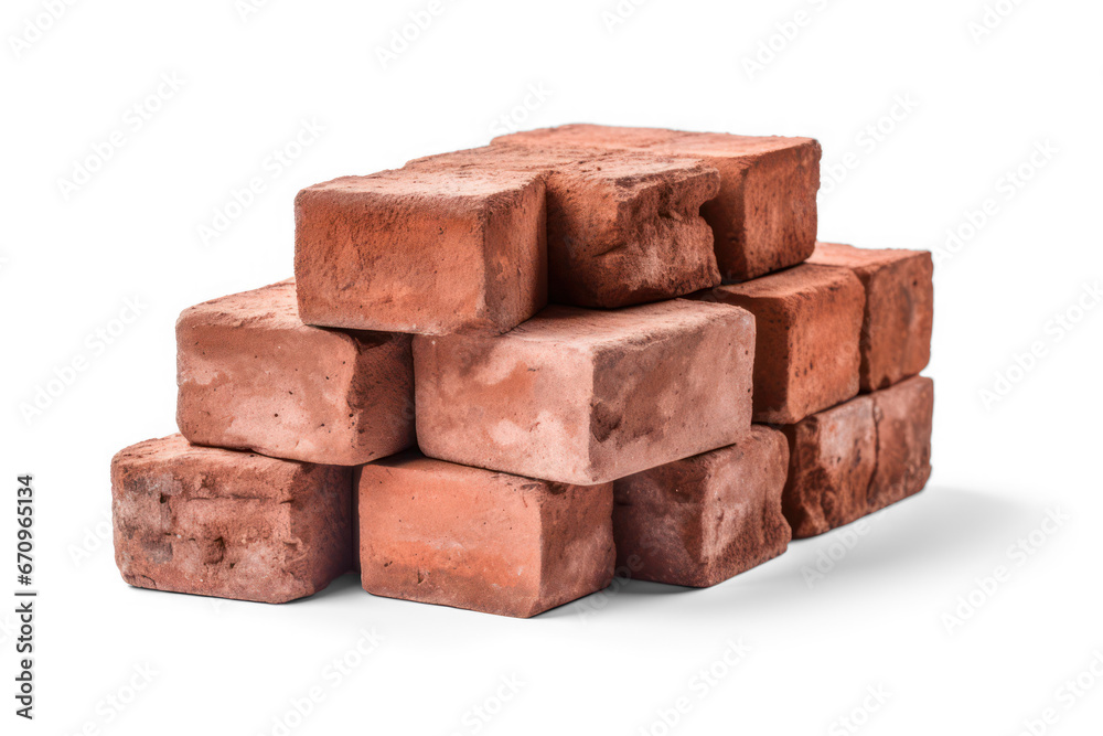 Red bricks, brick wall, masonry isolated on transparent background. Red bricks, brick wall, masonry isolated on transparent background.