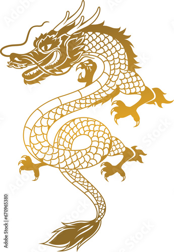 Chinese dragon zodiac illustration