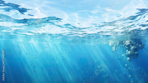wallpaper tropical scenery design half under water © Sternfahrer