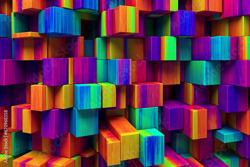 Assorted Colorful Patterns background of squares